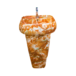 Marble basin pedestal