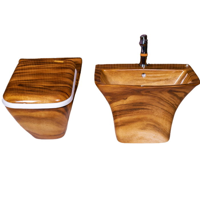Marble toilet and basin